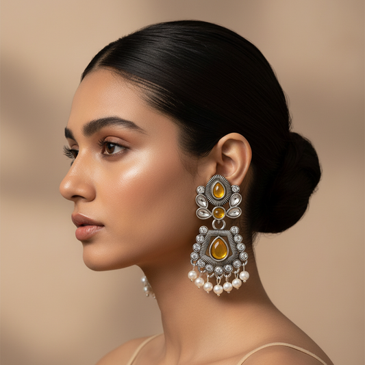 4-Pair Silver Chandelier Earrings Combo