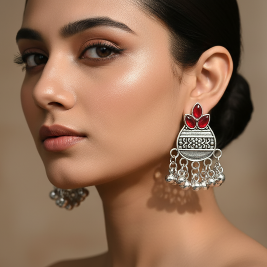 Combo of 4 Silver-Plated Earrings