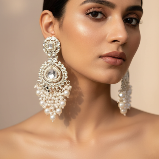 Elegant Kundan Earrings Set for Women