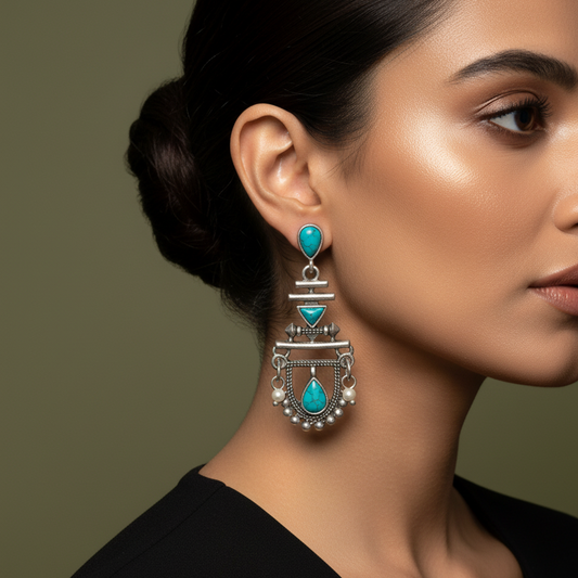 4-Pair Silver Chandelier Earrings Combo