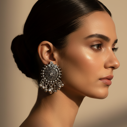 Combo of 4 Silver-Plated Earrings