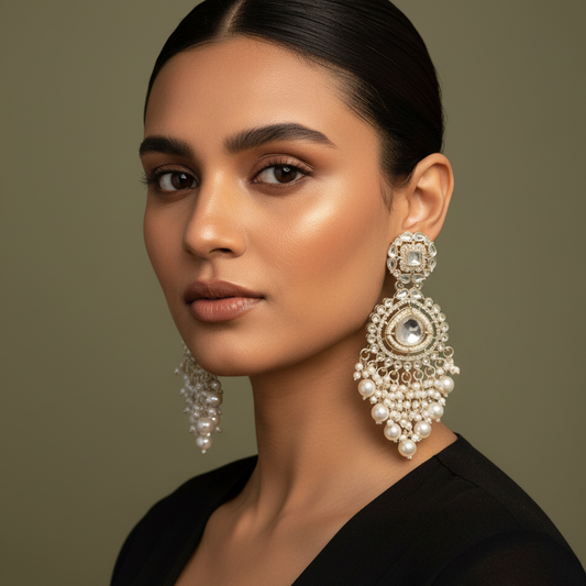 Elegant Kundan Earrings Set for Women