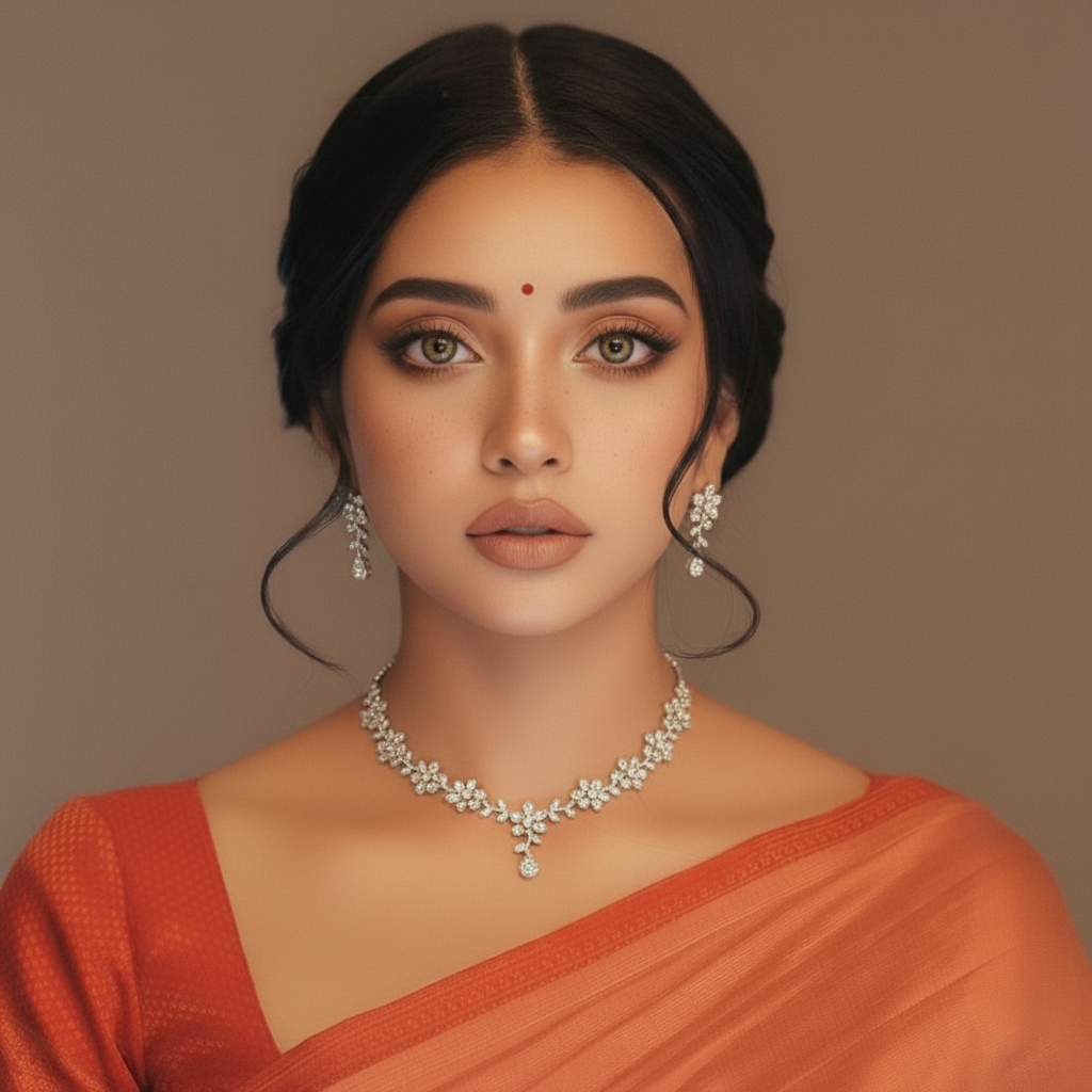 Gold-Plated Round Choker Necklace Set