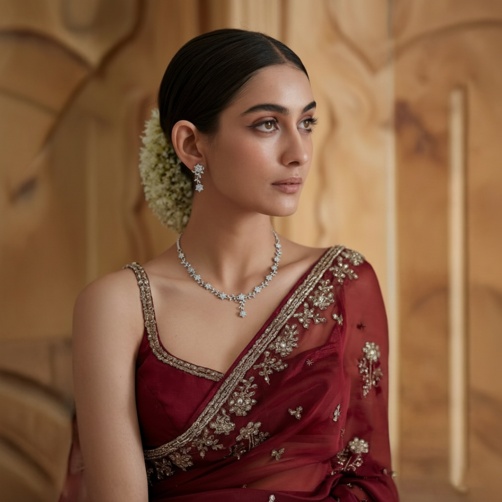 Gold-Plated Round Choker Necklace Set