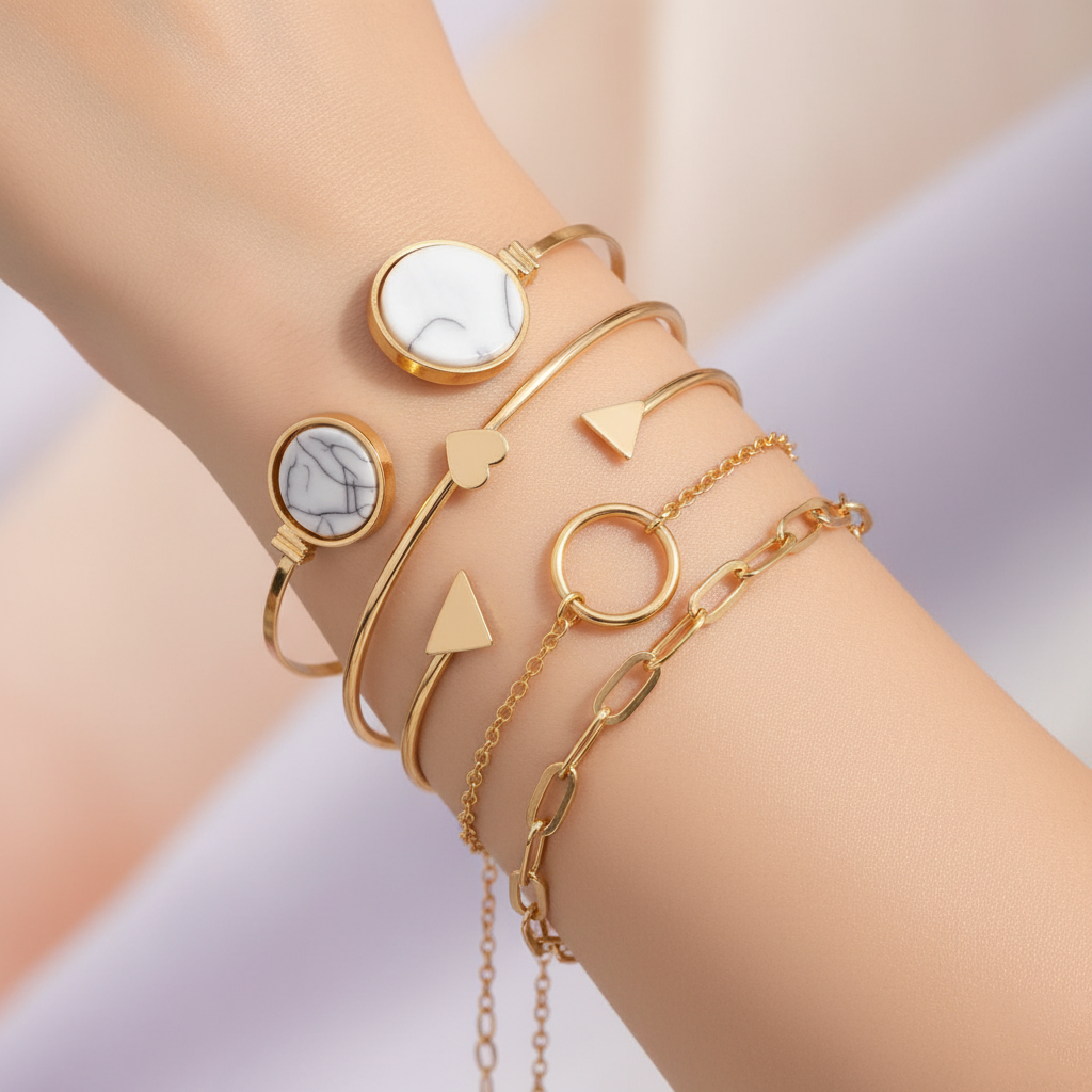 Marvellous Gold-Plated Multi-Strand Bracelet