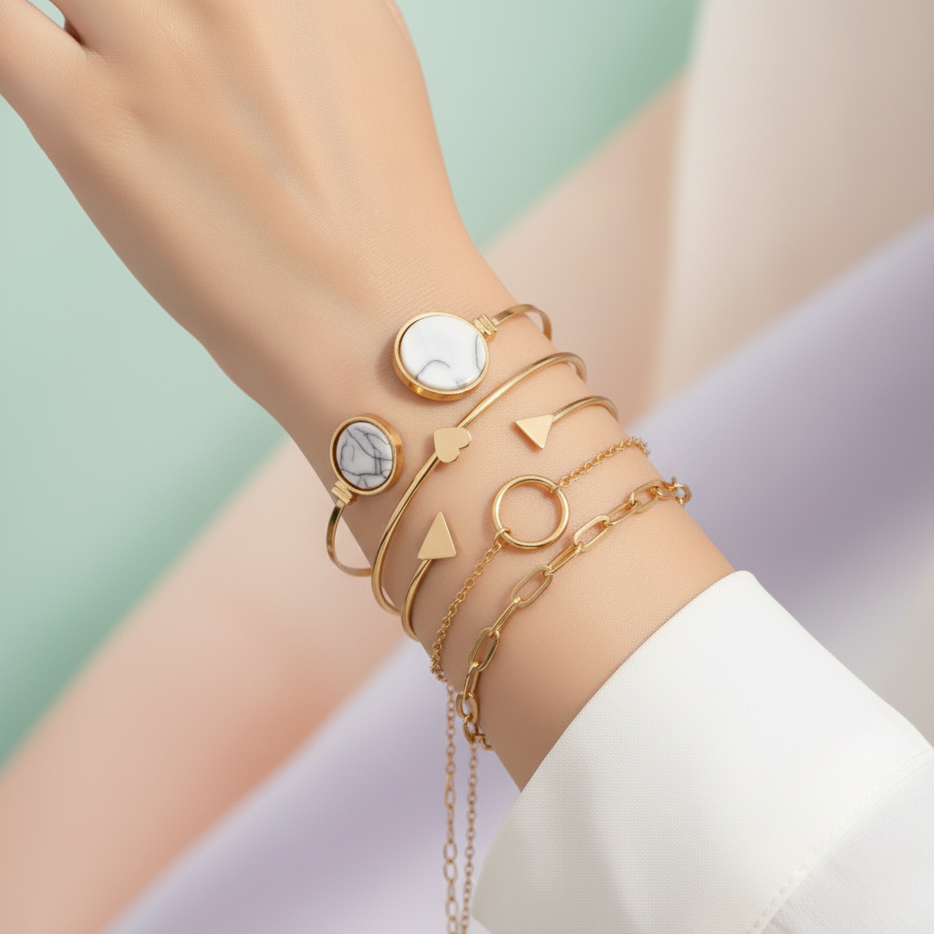 Marvellous Gold-Plated Multi-Strand Bracelet