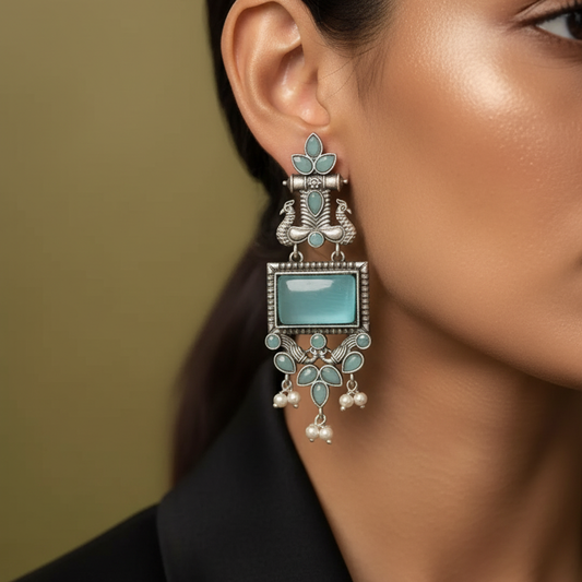 Gold-Plated Long Dangler Earrings